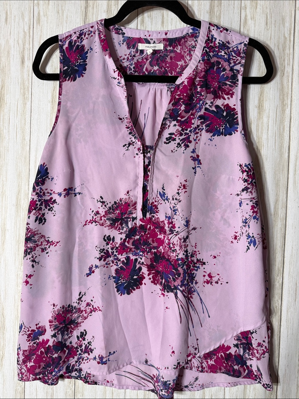 Maurices Pale Lavender Floral Sleeveless Camisole Top